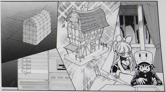 先日参加した背景強化合宿2018!!!で描いたコマ。
手描きっぽい3Dを制作する様子を
アナログ(2D)で描く面白い体験をしましたよ。 