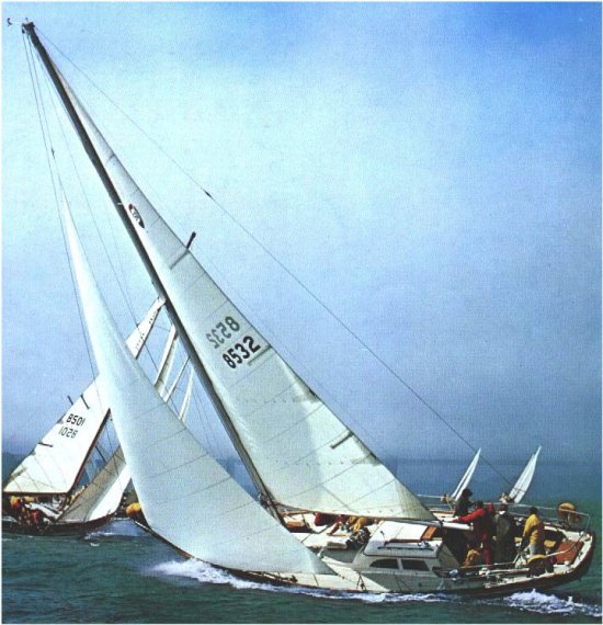 Designer Appreciation Day. William H Tripp Jr. 1920-1971. A pioneer of fiberglass boats. Pictured is the Columbia 50. At the time (1965) the COLUMBIA 50 was the largest production fiberglass sailboat available in the US. #sailing #sailboats More here: sailboatdata.com/view_designer_…