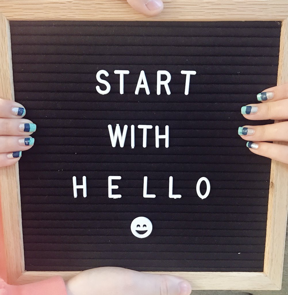 Mrs_RogersTMS's tweet photo. First quote is up on my letterboard 😄 #StartWithHello #talleypride #bsdpride https://t.co/SHx1mC5nyr