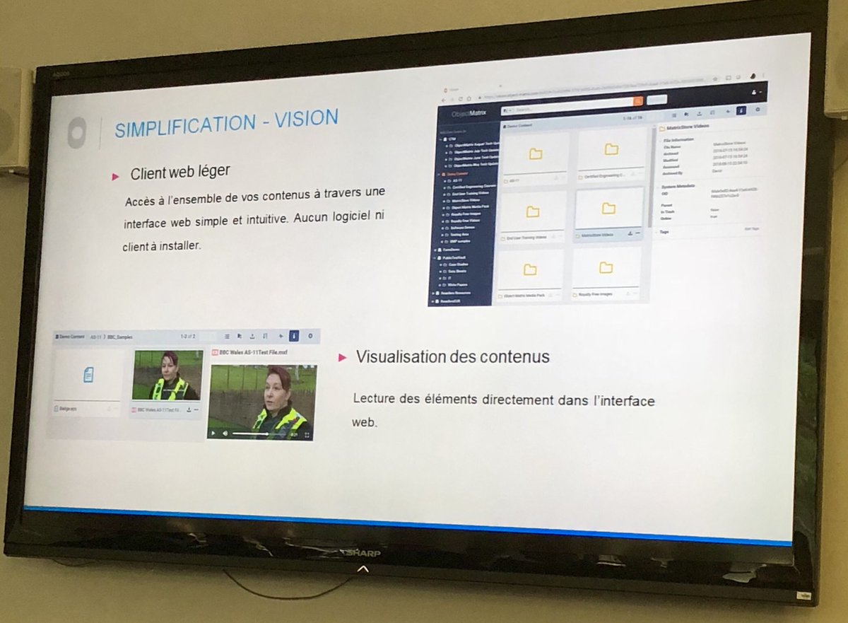 IVORY_France's tweet photo. .@Acinomal nous parle des nouveautĂ©s sur Vision ! Vision permet dâaccĂ©der Ă lâintĂ©gralitĂ© des contenus via une interface web et intuitive #PostIBC #Vision @Object_Matrix https://t.co/9RSqkPc64Y