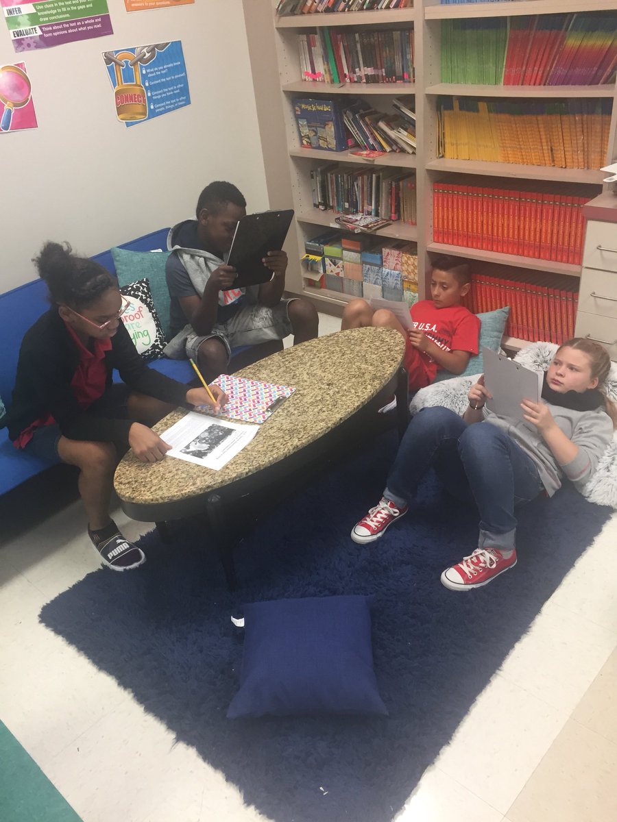 CarterKdcarter's tweet photo. Feeling blessed today! Get to spend the day with our awesome fifth graders! I’ve missed my last year’s babies so it worked out well! Look at them using those strategies! #textfeatures #readingmasters https://t.co/qT9qWZSrXw