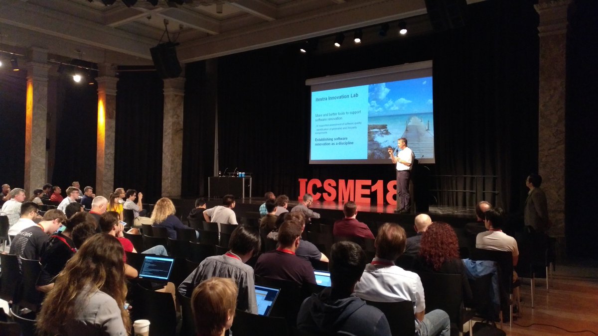 "Inside Software Renovation" keynote at #icsme2018 by itestra founder and CEO Dr. Markus Pizka. Thank you <a href="/IEEEICSME/">IEEE ICSME 2026</a> for this great opportunity and the perfect organisation.