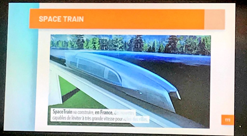 marine_gatineau's tweet photo. #masterclass Go vers le #futur avec l’Hyperloop et le SpaceTrain ! Non ce ne sont pas de nouvelles attractions Disney mais les trains du futur 🚄 ! #mobility #Transmoov7 #transfonum #MBADMB https://t.co/8cXyRYrA4r
