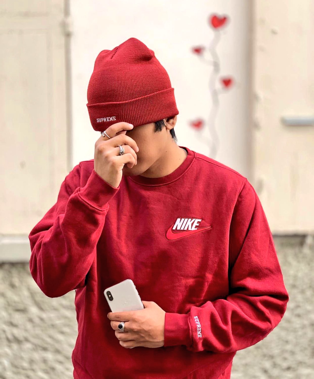 supreme/nike beanie