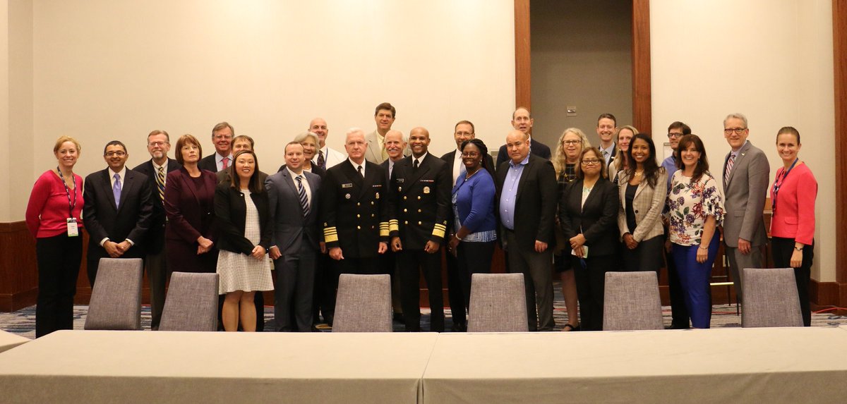 ASTHO's tweet photo. .@Surgeon_General @JeromeAdamsMD, @HHS_ASH Brett Giroir, and ASTHO members wrap up discussions at #ASTHO18! https://t.co/Q7ftlA25BG