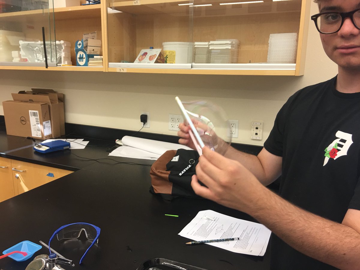 jenjohnsonis's tweet photo. Bubbles! Biology students using bubble models to gain a better understanding of cell membranes #IDEACenterHS #NGSS #Biology https://t.co/UpCeHUyy6y