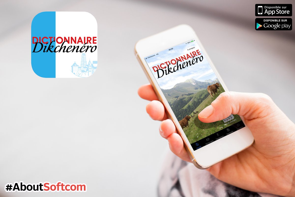 softcom_pro's tweet photo. Softcom est fier d’être à l’origine du projet Dickchenéro, première App du dictionnaire français / patois fribourgeois sur mobile et tablette. Nous nous tenons volontiers à disposition d’autres cantons qui souhaiteraient l’utiliser 

#aboutsoftcom https://t.co/W99rNwWexv