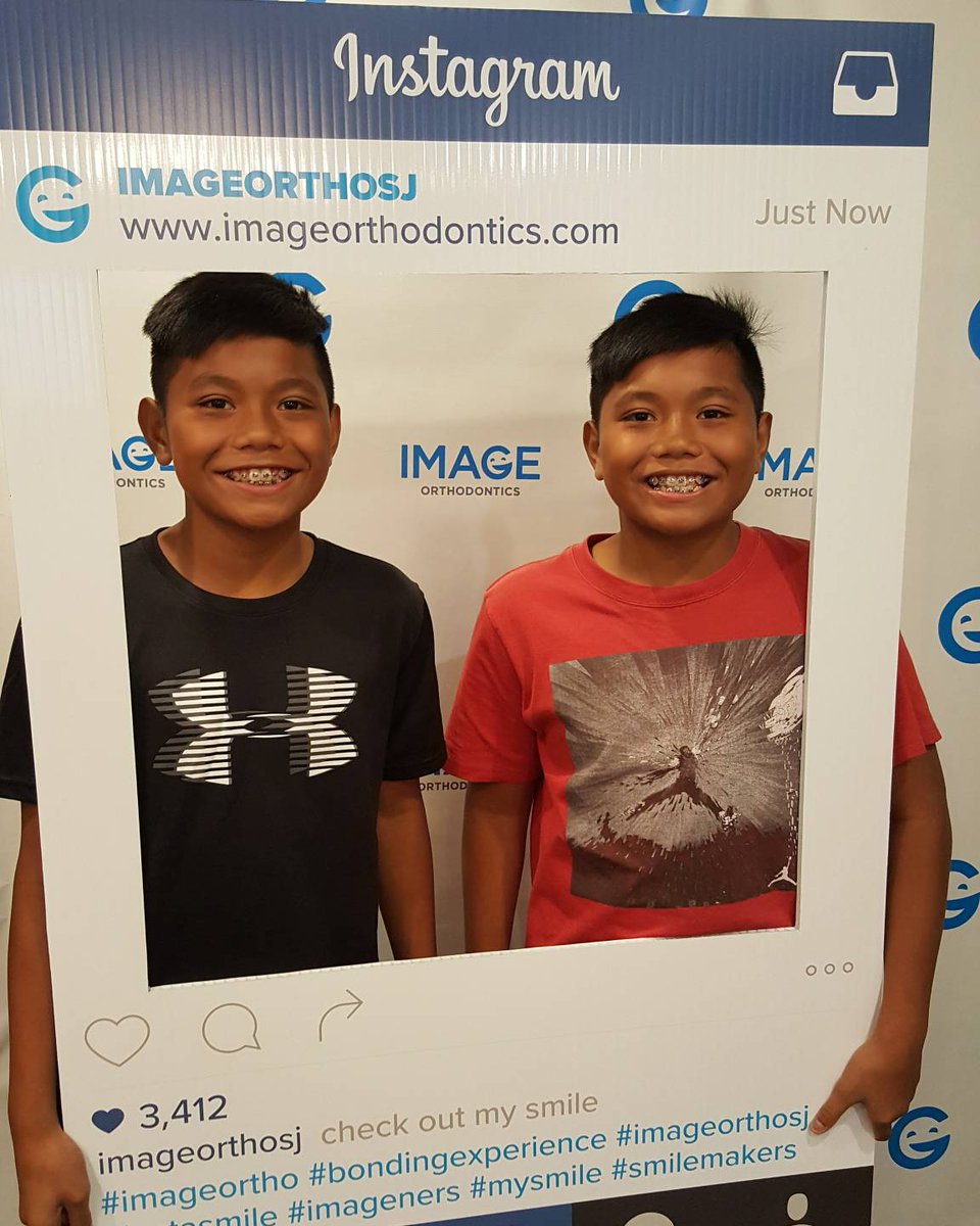 ImageOrthoCA's tweet image. Braces on for Jamontay and Jasean..Congrats to both of you! Another set of twins that are bonded together! #imageorthosj #braceson#smilemakers