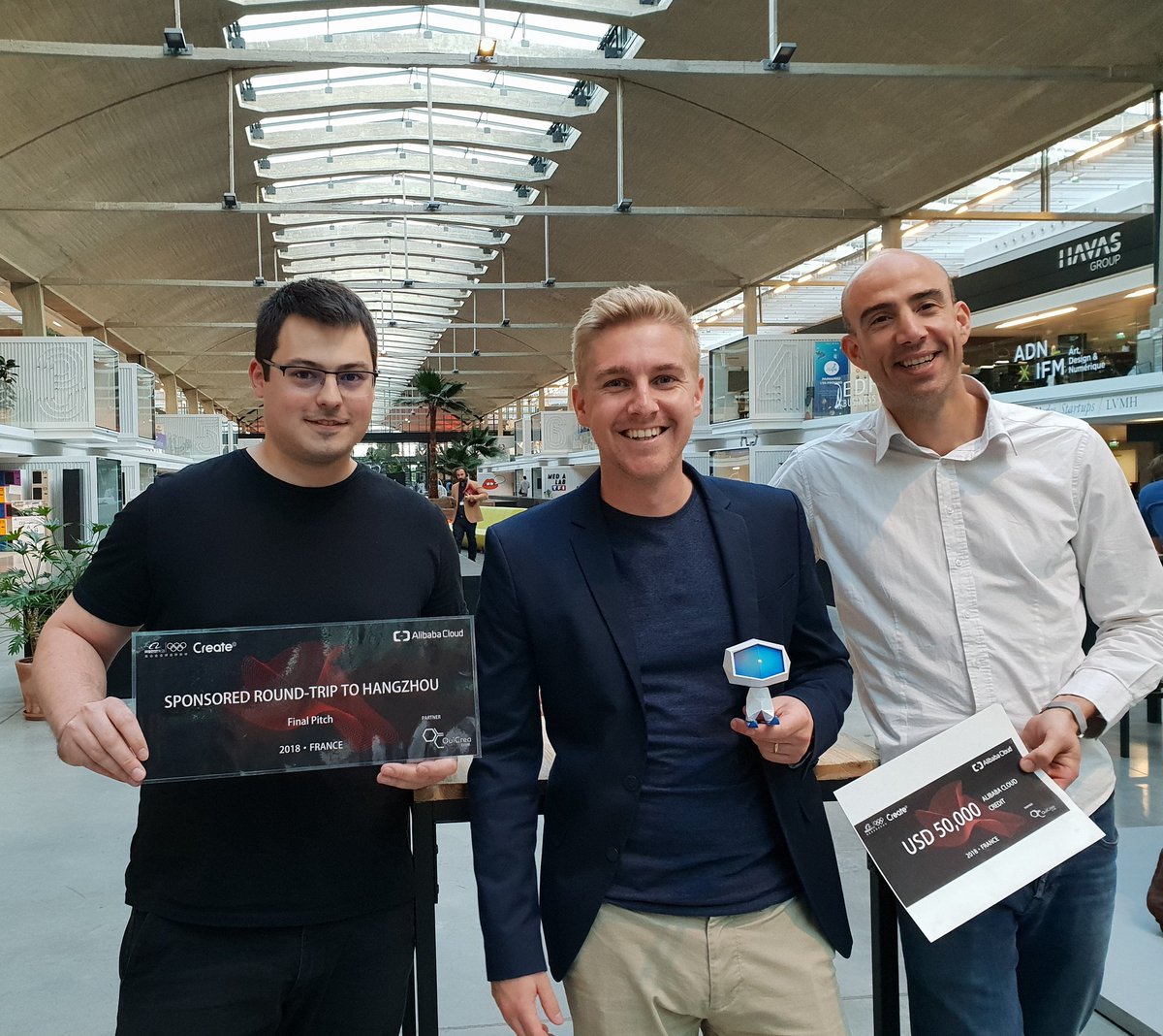 PrevisionIO's tweet photo. https://t.co/H5wUdXnX3R remporte la compétition   @alibaba_cloud qui récompense les startups technologiques internationales les plus innovantes, et s'envole pour la finale en Chine !  #machinelearning #disruption #technology #datascience #AI #FrenchTech @joinstationf @HavasGroup https://t.co/1rU6rBB1rE