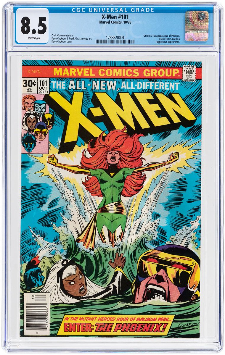 HakesAuctions's tweet photo. #Hakes225 Sneak Peek! With the release of a new #DarkPhoenix trailer, #XMenFans should β
out this #CGC 8.5 copy of #XMen #101, the #1stappearance of #Jean Grey as #Phoenix! #HakesAuction's new sale is right around the corner!
#Marvel #ChrisClaremont #DaveCockrum #comicbooks https://t.co/vvAVanj80t