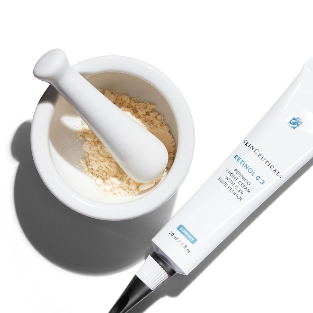Don’t leave skin defenseless against lines and wrinkles. Apply #retinol daily. This potent ingredient helps promote cell turnover to diminish the look of wrinkles, uneven skin tone, and blemishes #SkinCeuticals #itworks