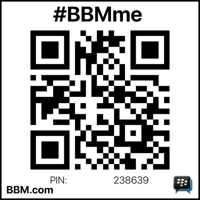 #BBMme PIN:238639
pin.bbm.com/E300FC23