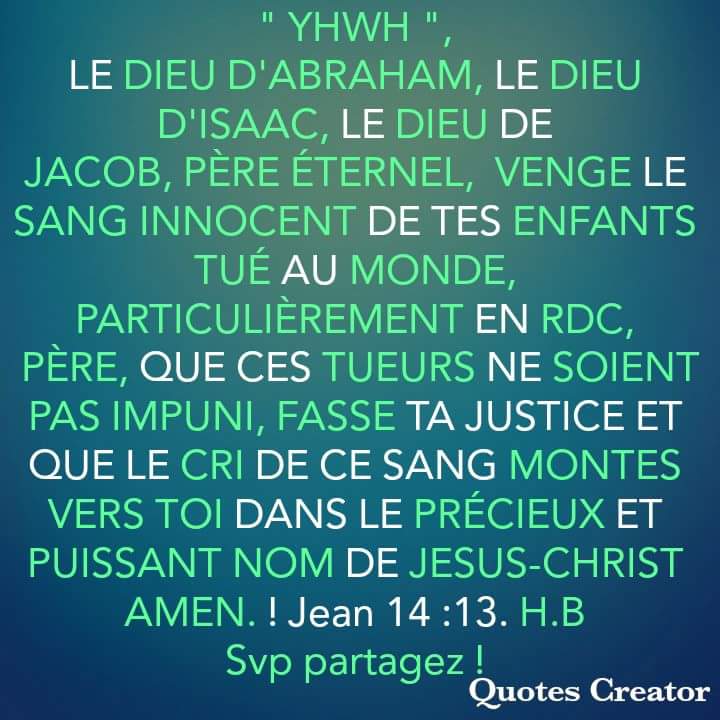 EvangelisteHen1's tweet photo. @JPKambila VOUS NE MENTIREZ PAS #DIEU ET VOTRE #CONSCIENCE, LES TÉNÈBRES NE REGNERONS PAS TOUJOURS.
#REPENTEZ - VOUS MES FRÈRES.
#JÉSUS VOUS TEND SA #MAIN.
A QOUI SERT À UN HOMME DE GAGNER TOUT L'ARGENT DU MONDE S'IL PERT SON #ÂME ?
@Presidence_RDC @LambertMende @RDCJosephKabila https://t.co/FAQBuCmrpY