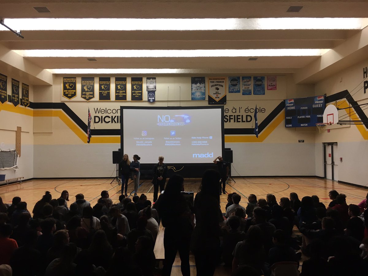 DickinsJrHigh's tweet photo. @maddcanada presentation this afternoon. So important. #MADDWasHere. @EPSBNews @EPSB_Super @albertateachers https://t.co/vHdiugmYkb