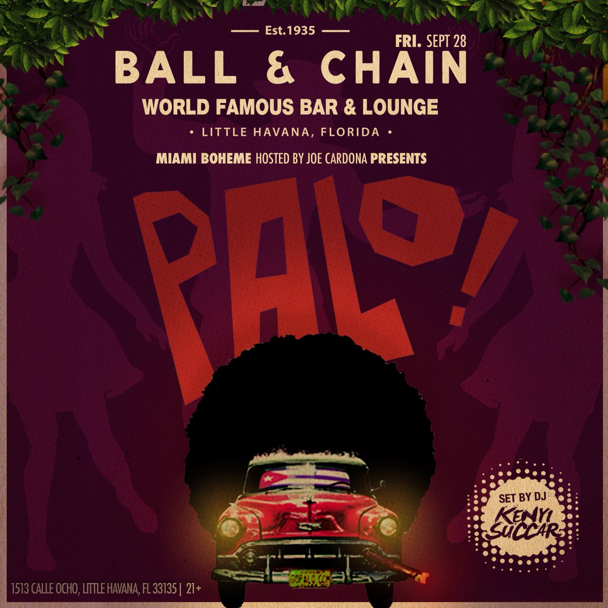 BallAndChainBar's tweet photo. TONIGHT: #SalsaNight ft. #LiveSalsa & a FREE @ReneRodMovement #SalsaClass; TOMORROW: #SalsaFever & @MiamiBoheme Night with @gopalo on the #PineappleStage! #NoCover #LittleHavana https://t.co/SQWsbyQEJl. https://t.co/jDhOOJEcDz