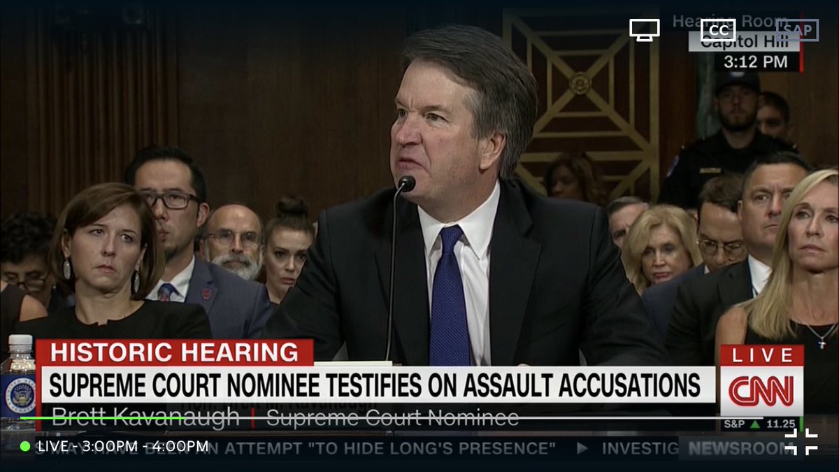 keithboykin's tweet photo. Why is Brett Kavanaugh yelling? https://t.co/s0K0ZWmhez