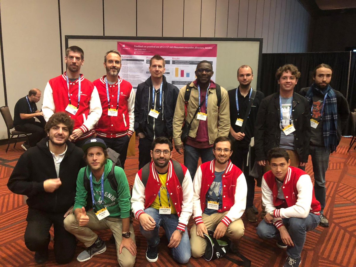 ArnoCat's tweet image. Murex folks represent at #cppcon2018 #WorkAtMurex after @herbsutter talk!