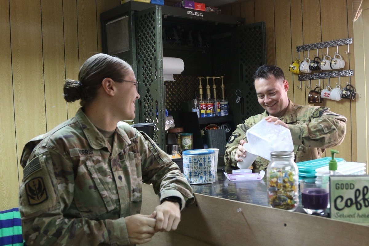 Let’s face it. #ServiceMembers love their #coffee. Even when deployed to #Iraq, #soldiers can enjoy a #CupOfJoe at the Dustoff Coffee Shop at #CampTaji. #NationalCoffeeDay #KnowYourMil