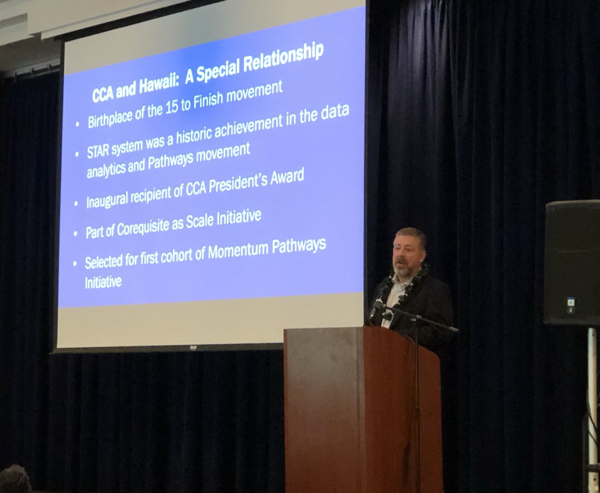 DrVanessaKeadle's tweet image. Our incredible senior VP @BruceatCCA talks about the leadership of @UHawaiiNews and the future of student success in Hawaii. #ccamomentum #coreqworks @CompleteCollege