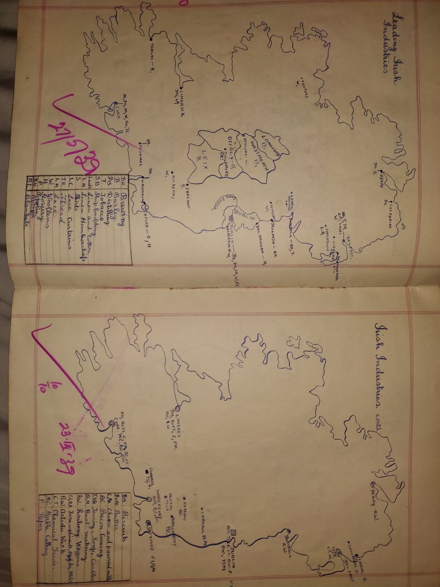 _geospatiality's tweet image. More maps drawn by my grandad in 1939 depicting the leading Irish industries at the time @IrishEconAssoc @IDAIRELAND #1939 #beforeGIS