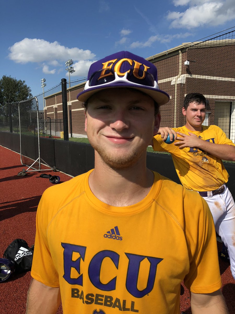 ECUBaseball's tweet photo. New Pirate of the day! @lanehoover15 is an outfielder from Lincolnton and if he could be any animal in the world, he’d be a gecko🦎 https://t.co/vAqPuUezIN