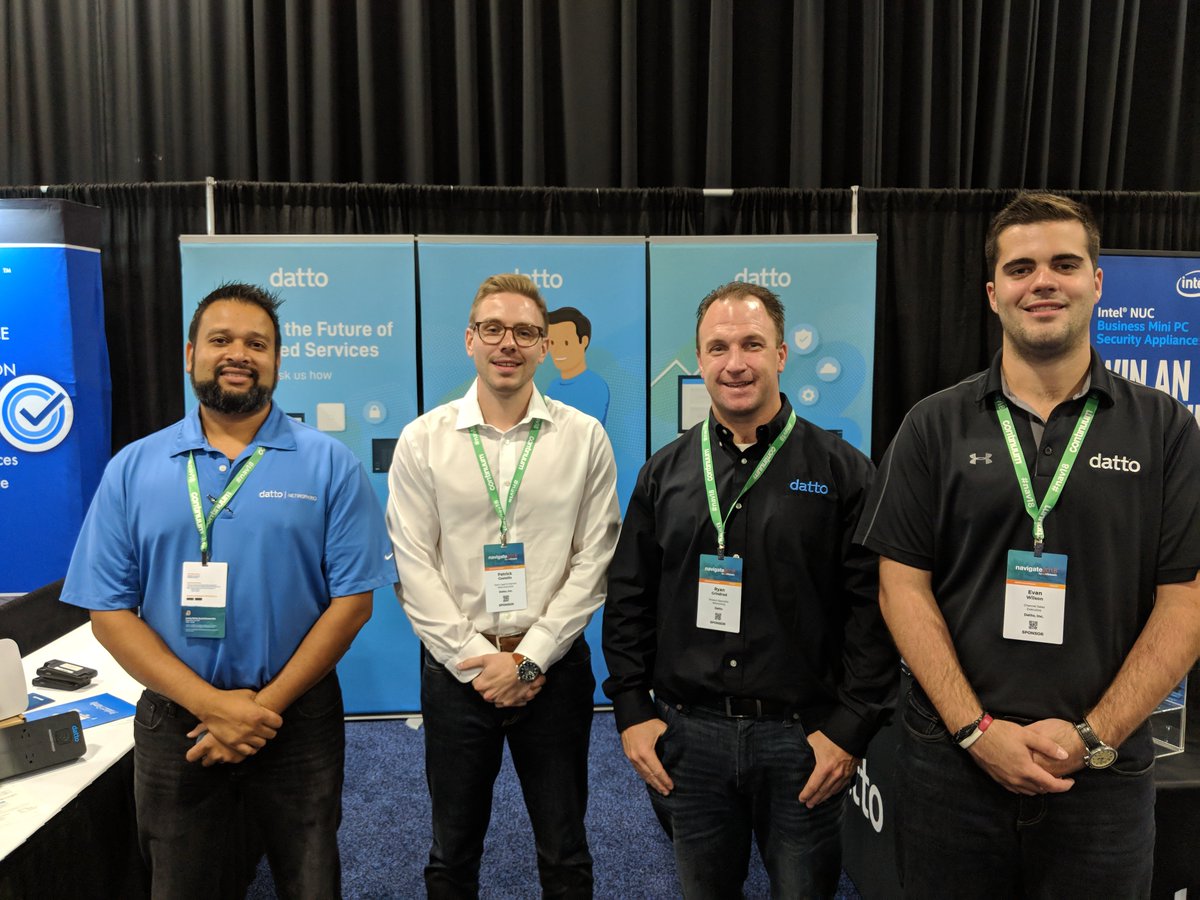 datto's tweet photo. Thanks to everyone who visited us at #navigate2018 #nav18 hosted by @FollowContinuum! It was great to have time with old friends and see new faces as well. https://t.co/do8Y6pjIyJ