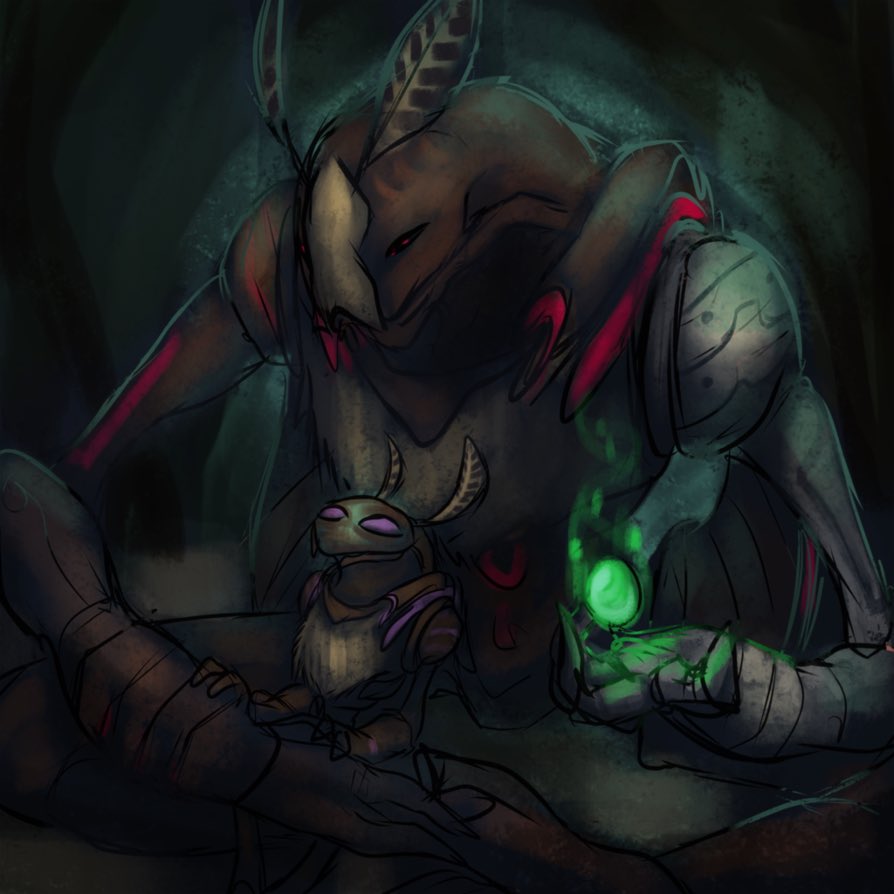 cryophase's tweet photo. Eh why not
Aetherian father-daughter time 
#metroid #luminoth https://t.co/88SncUq7ju