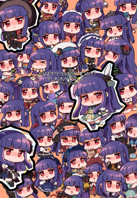 今年もたくさん可愛い服着てお仕事しようね   雪美ちゃんお誕生日おめでとう!
#佐城雪美誕生祭2018
#佐城雪美生誕祭2018 