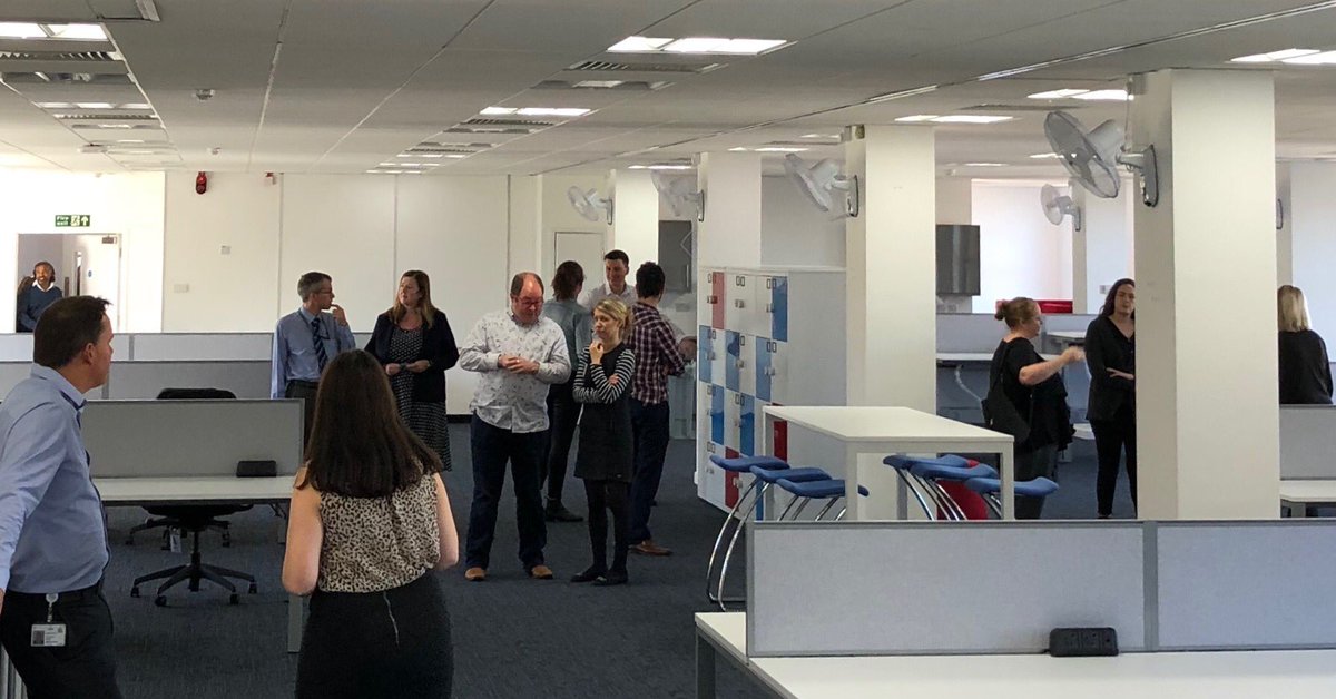 WorktoBe1's tweet photo. Kingston Council staff check out their versatile new workspace #WorktoBe https://t.co/aCtYJjyAE1