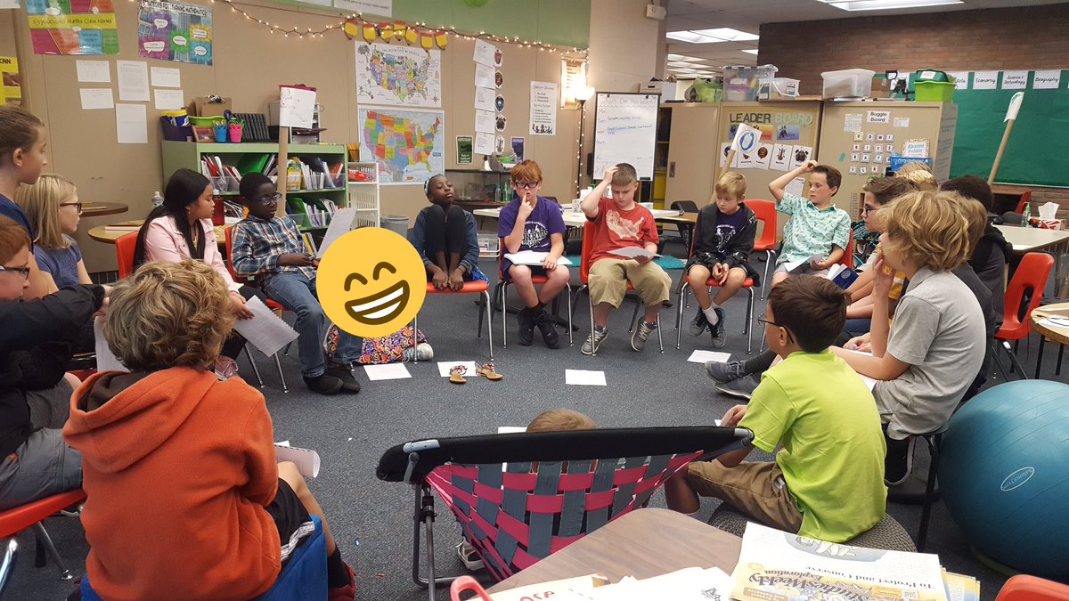 sreason329's tweet photo. First spiderweb conversation of the year- 30mins of no teachertalking is excruciating. BUT these kids did amazing!!! @EWA_MCS #spiderchat #alexiswiggins https://t.co/xl88L0CEuc