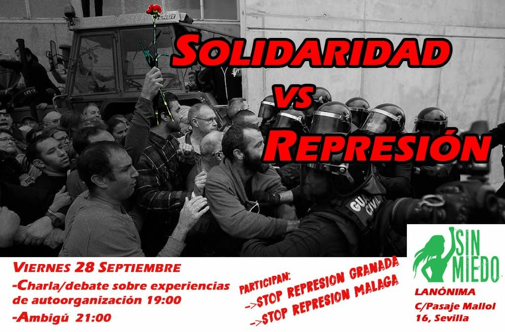 cnt_sevilla's tweet photo. @cnt_sevilla recordatorio acto antirepresivo
Mañana en #lanonima
A las 19:00 https://t.co/2z5Afjgl95