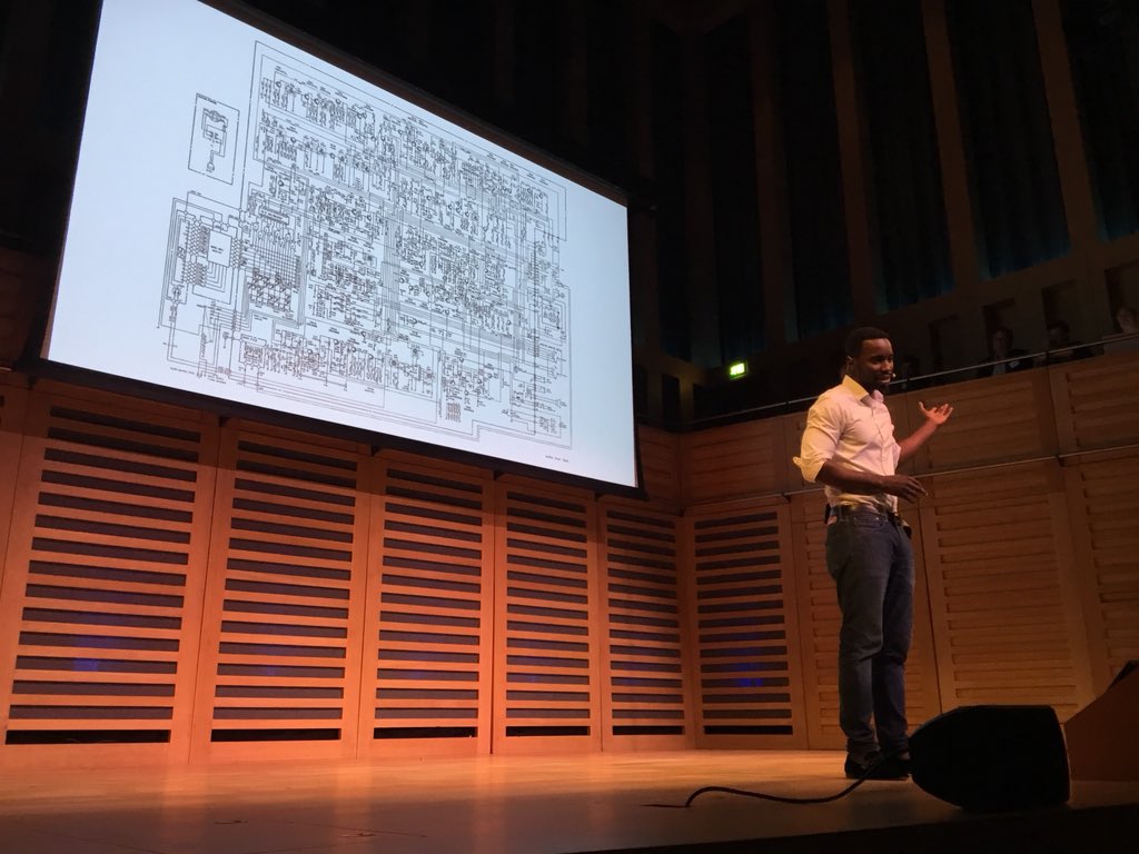 join_ef's tweet photo. Last but by no means least is Tomide from Circuit Mind. They are using AI to completely automate the design of electronic circuits. #efeur10 https://t.co/aSg1CuUrL1