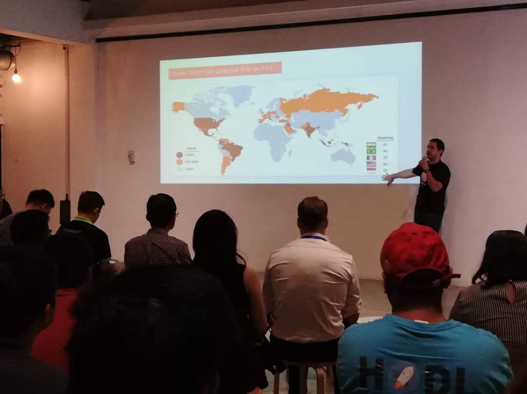 AptoideWallet's tweet photo. Tiago Alves' presentation at this month's Blockchain KL Meetup in Malaysia had an amazing turnout ๐ฅ It focused on Aptoide's Case Study as an example to show how the integration of #AppCoinsProtocol can help solve some of the main inefficiencies the industry still faces today ๐ https://t.co/g5iE6M6xgY
