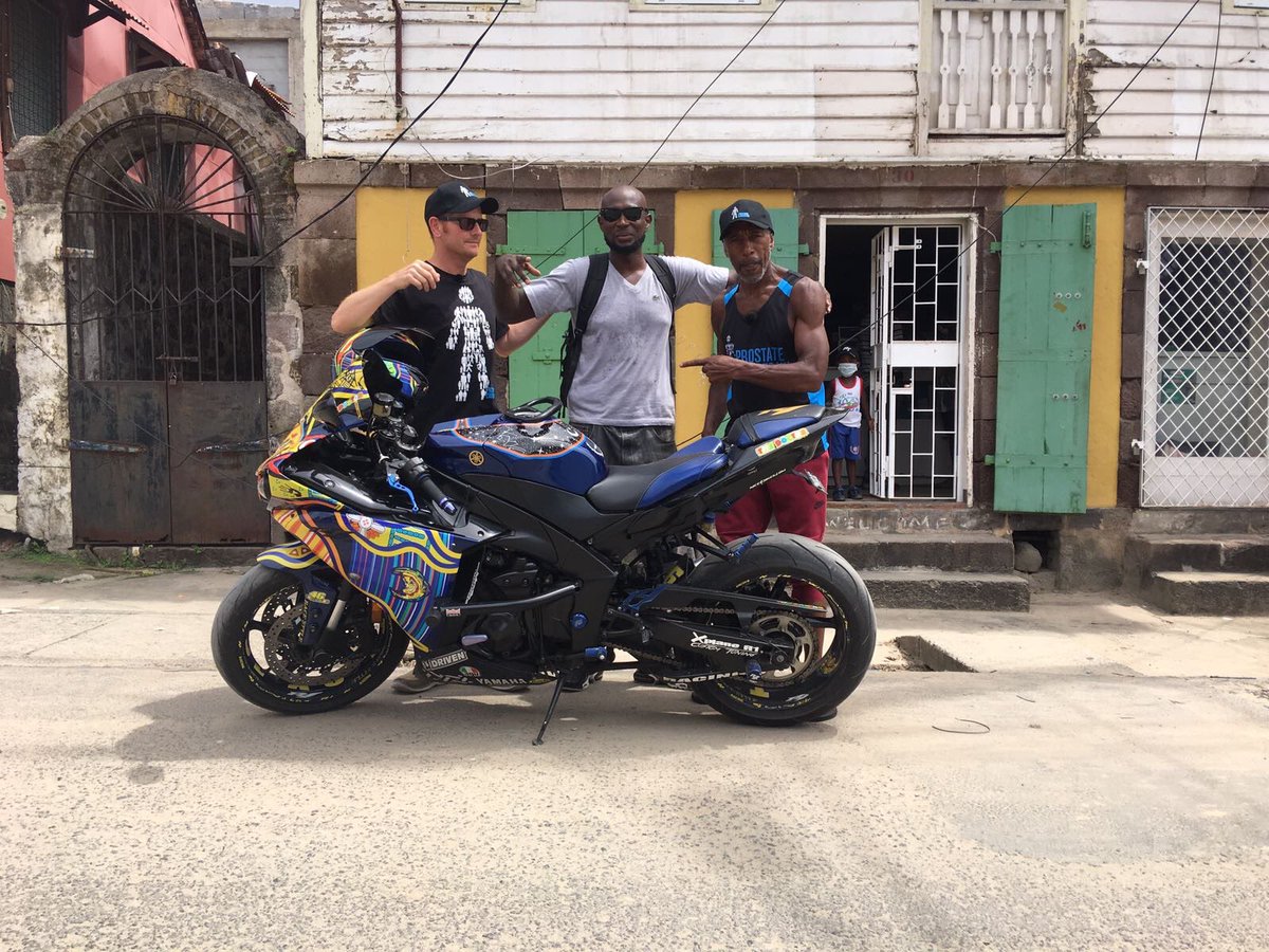 SteveKeys66's tweet photo. This time last year I was in the Caribbean with @DannyJohnJules making a documentary just after Hurricane Maria came through. It was mad! Out soon... #TwoWheelsOneLove #VisitDominica https://t.co/WJfRakcCaO