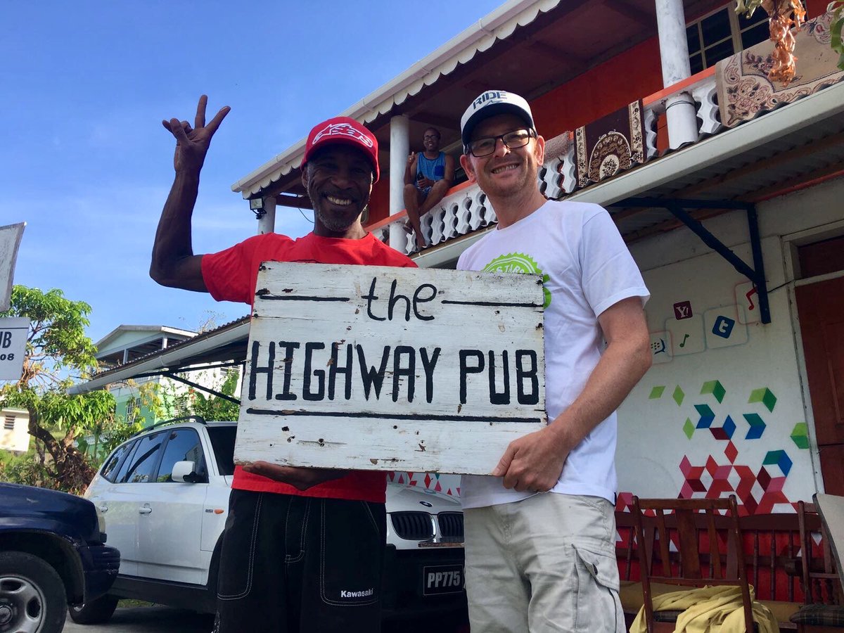 SteveKeys66's tweet photo. This time last year I was in the Caribbean with @DannyJohnJules making a documentary just after Hurricane Maria came through. It was mad! Out soon... #TwoWheelsOneLove #VisitDominica https://t.co/WJfRakcCaO