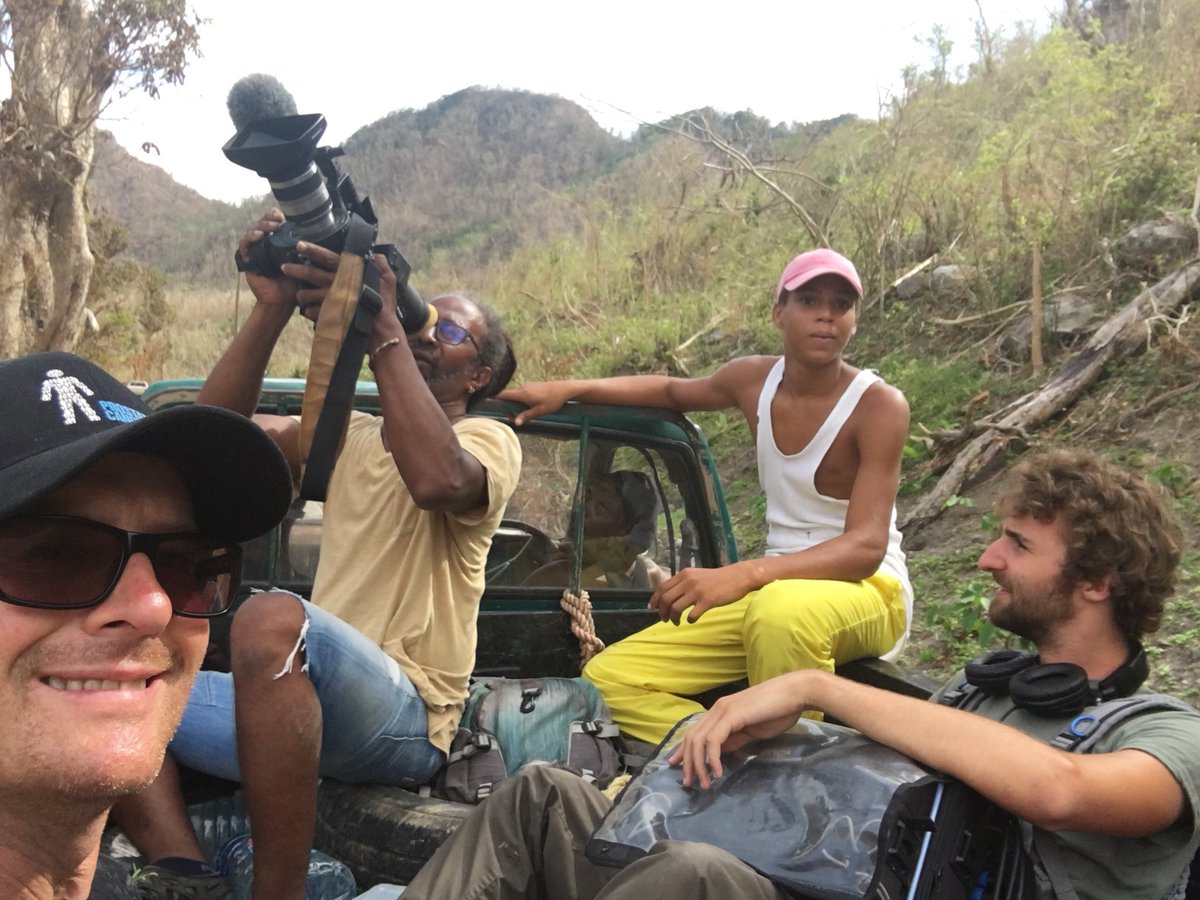 SteveKeys66's tweet photo. This time last year I was in the Caribbean with @DannyJohnJules making a documentary just after Hurricane Maria came through. It was mad! Out soon... #TwoWheelsOneLove #VisitDominica https://t.co/WJfRakcCaO