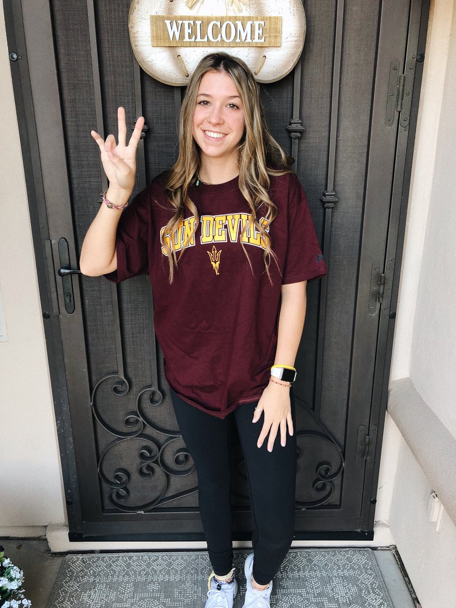 taryn10ames's tweet photo. I am so excited to announce that I have verbally committed to play D1 beach volleyball at Arizona State University! Thank you to my family, friends, and especially my coaches and club @RPMSand for all your help! I can’t wait to be a Devil ❤️💛 #forksup #alexdp💗 https://t.co/tOWywRXlUF