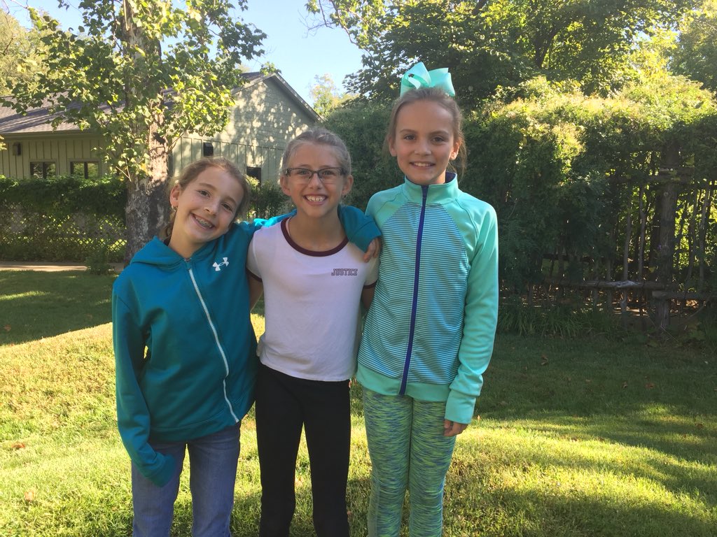PrincipalPaul's tweet photo. Little Off Campus Recess at Dillon Nature Center to celebrate our top fundraiser for #Laps4Learning! These girls are having a blast! So am I! Wonder if this should be a Cru Card prize??? #UVlearn https://t.co/dlxcRzsr9f