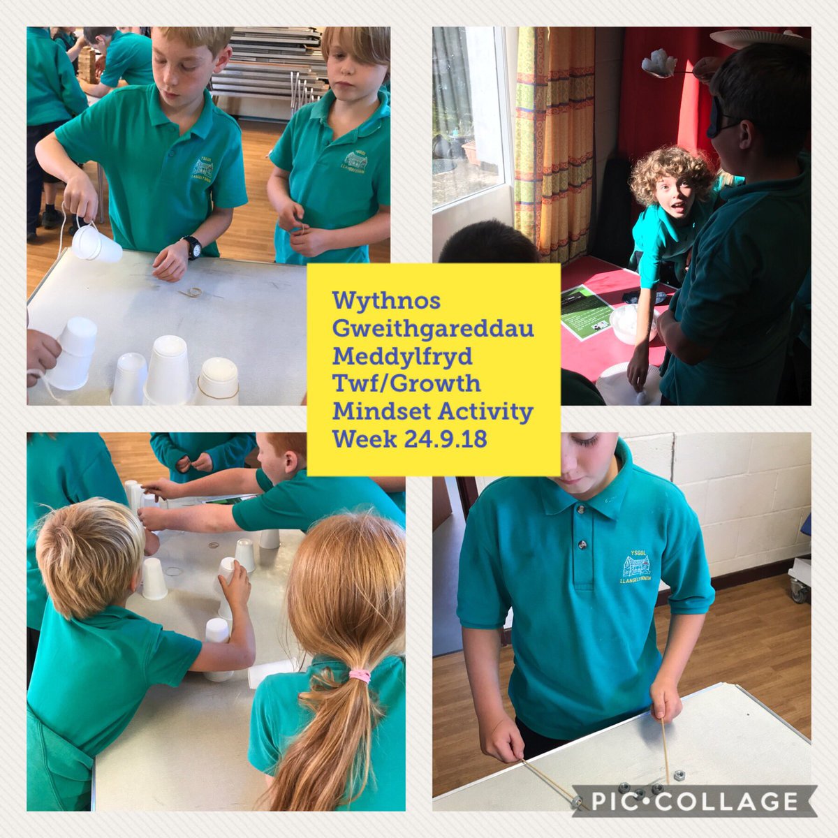 YsgLlangelynnin's tweet photo. Wythnos o weithgareddau Meddylfryd Twf yn Ysgol Llangelynnin. Disgyblion yn dysgu sgiliau am oes. Growth Mindset activity week, pupils learning skills for life. #dyfaldonc #llangelynnin #determination @GrowthMinds @growthmindset1 @DyfodolC @shoutoutschools https://t.co/c0djs1NNAU