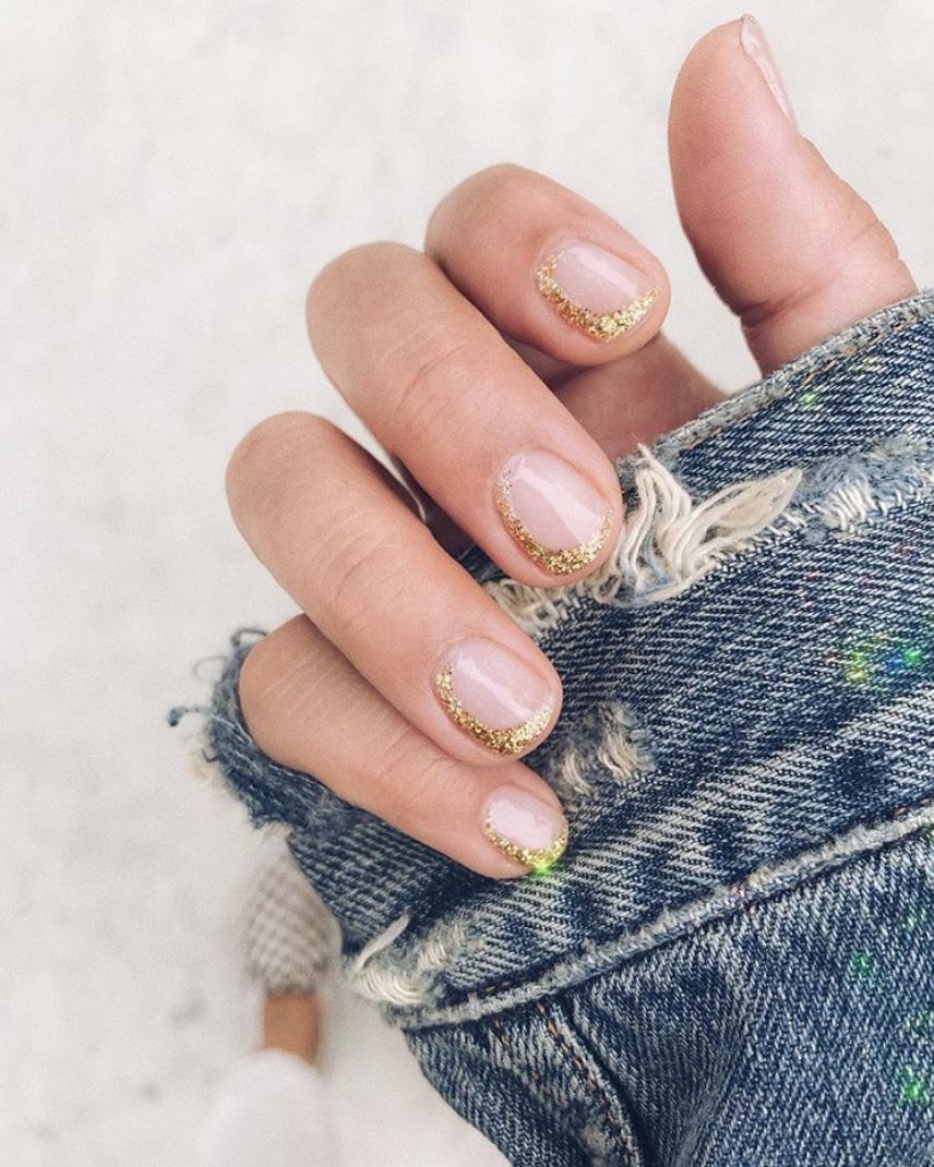 "She leaves a little sparkle wherever she goes..." We love these gorgeous glitter nails by <a href="/honestlywtf/">Erica Chan Coffman</a> - for the best manicures, prep your cuticles with our fabulous soothing and glossing balm!