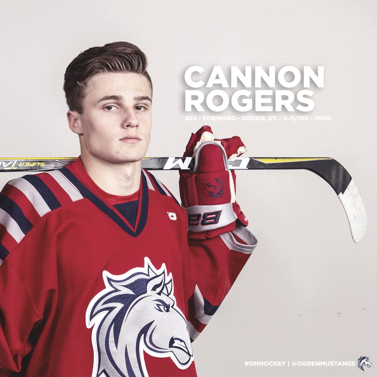 An Ogden-born-and-raised forward who grew up around the team, Cannon Rogers is back home and living the dream of his 10-year-old self to be a Mustang. This is a fun story.

More on/from Cannon:
bit.ly/OM_Rogers_0927…

#OMHockey #StangsFam <a href="/cannonrogers27/">Cannon Rogers</a>