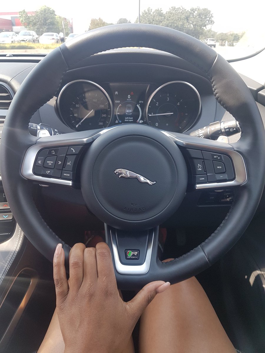 clairemawisa's tweet photo. so the good folks at @jaguarsa heard about my car troubles &amp; decided to sort me out in the meantime with the sublime #fpace! 😭🙏🏽😍 they've come through with the 1st birthday present! 👊🏽🤗🎉 #claireturns40 #theartofperformance #jaguar https://t.co/rjoyhmb4ME