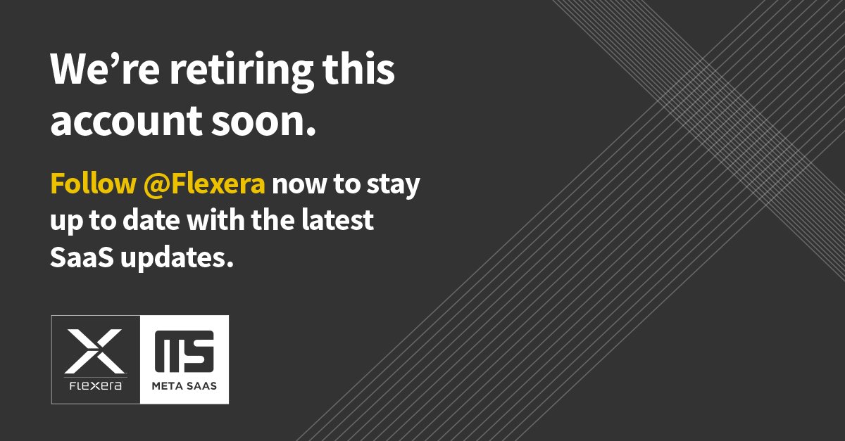 This account is moving over to @Flexera at the end of this month.

Follow us on @Flexera for all the latest information on how to control your software spend.