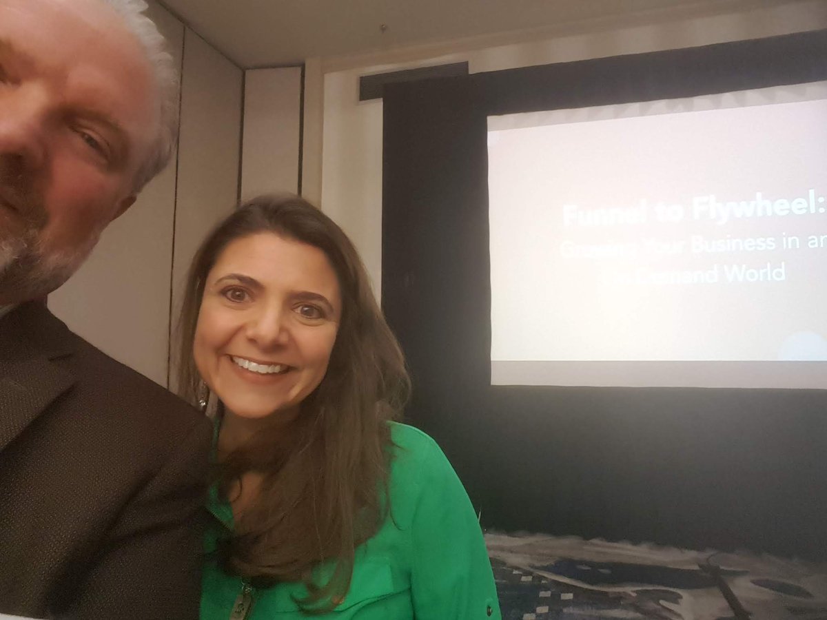 With <a href="/dkfarese/">deborah farese</a> at the <a href="/PMATalk/">PMATalk</a> Sales &amp; Marketing Summit talking flywheel vs the funnel and #inbound organization to #manufacturing leaders in Nashville! <a href="/dantyre/">Dan Tyre</a>