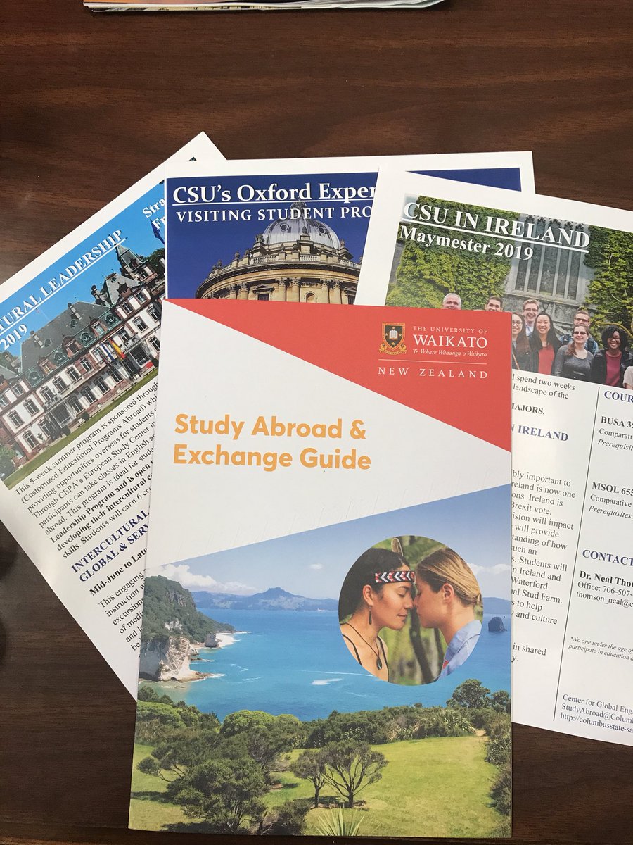 CSUSGA1's tweet photo. There are so many study abroad opportunities and scholarships for students at Columbus State University. Visit the Study Abroad Fair in Davidson today! https://t.co/iSiLOi99j1