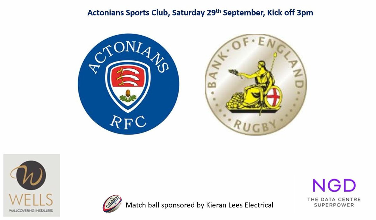 Were back at home this Saturday up against <a href="/BOERFC/">Bank of England RFC</a>. Get down to the club and cheer the lads on #acorns #rugby
