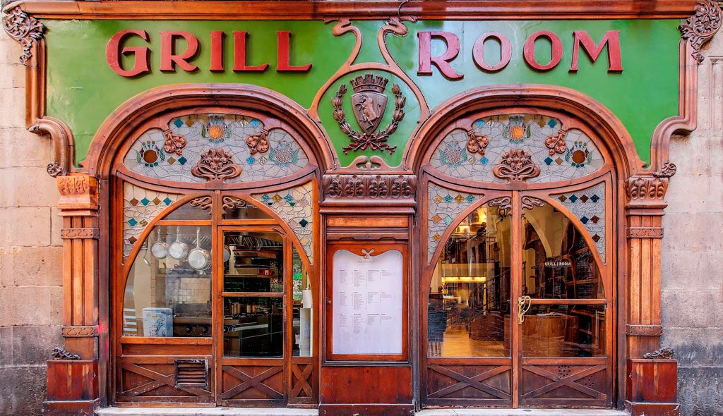 BarThonet's tweet photo. Respetando el estilo modernista de un local de Bien de interés Cultural que diseño Ricard Capmany i Roura alrededor del 1900 en #Barcelona, esta es hoy la fachada, del #Restaurante Grill Room Bar Thonet de l’Albert Ventura.
Visita nuestra web: https://t.co/RFXxQW3uF6 #Tapas #Bcn https://t.co/4Yb3YGlmae
