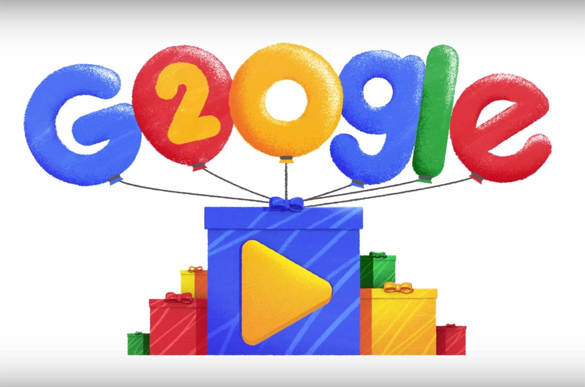 billboard's tweet photo. Google Doodle celebrates the search engine's 20th anniversary https://t.co/FsMggSHtIx https://t.co/TcExIKkZz0