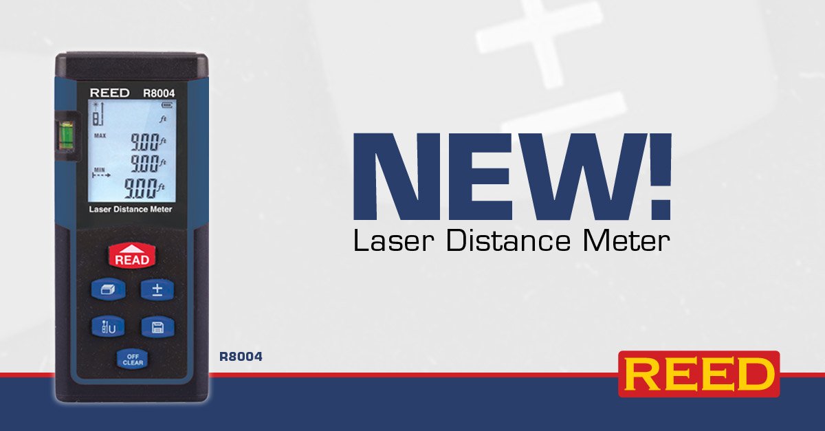 REEDInstruments's tweet photo. Introducing the new REED Laser Distance Meter!
The R8004 can measure up to 131 feet (40 meters) and features a backlit multi-line LCD display and the ability to calculate area, volume and sum of lengths. https://t.co/vmTfyutDAA
#REED #REEDInstruments #R8004 #laserdistancemeter https://t.co/yfQM2KOBnT
