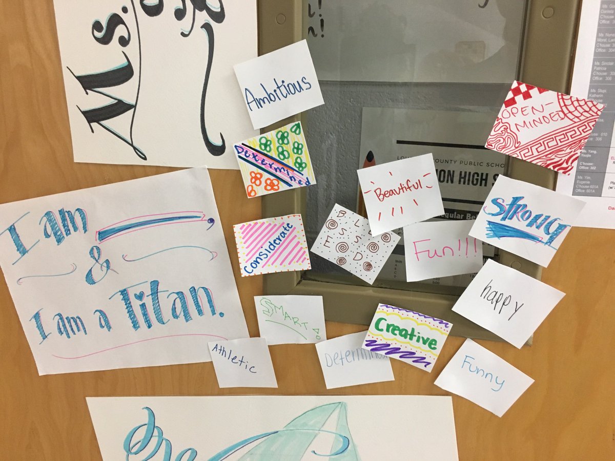 ParryKaufmann's tweet photo. I am _____, and I am a TITAN. 
@dominionLCPS #LCPS #LCPS19 #trulytitan19 https://t.co/qUdy8huZOt